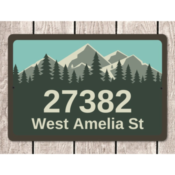 CIFbuy定制山地森林设计金属门牌号标志(TikTok、temu下自提)