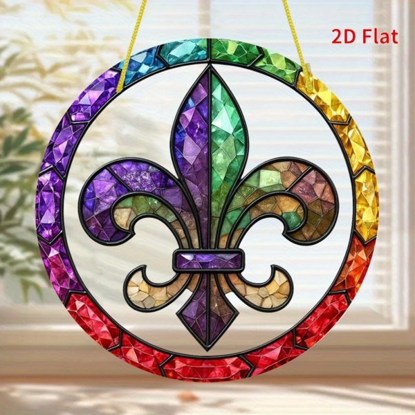 CIFbuy 7.87英寸多彩花卉亚克力太阳捕捉器节日装饰 (TikTok、temu下自提)-1