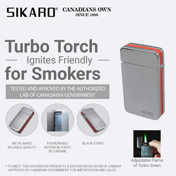 SIKARO®星空* 银面红色边条日本设计时尚强力防风打火机雪茄香烟厨房户外可重复充气可调节火焰高度便携式-3