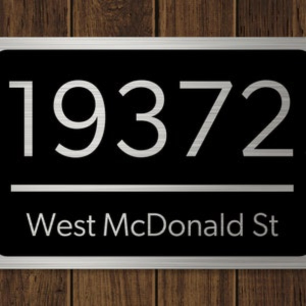 CIFbuy定制家居地址牌 刷银文字设计 金属房屋门牌号码牌 (TikTok、temu下自提)-5