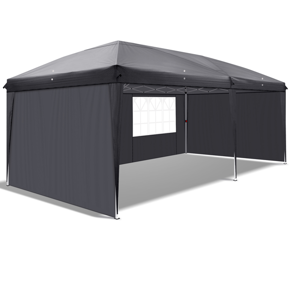 10*20ft  深灰色  6片面-4个窗  28/22MM脚管 10X20MM交叉杆  折叠棚 210D牛津布  喷塑铁管  配拎包 便携-11