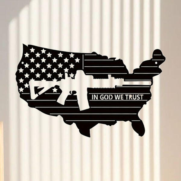 CIFbuy复古做旧美国国旗金属墙面装饰铁制挂件(TikTok、temu下自提)-4