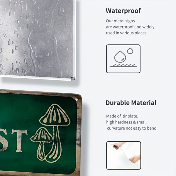 CIFbuy可爱蘑菇道路标志门牌装饰 个性化房间装饰 (TikTok、temu下自提)-4