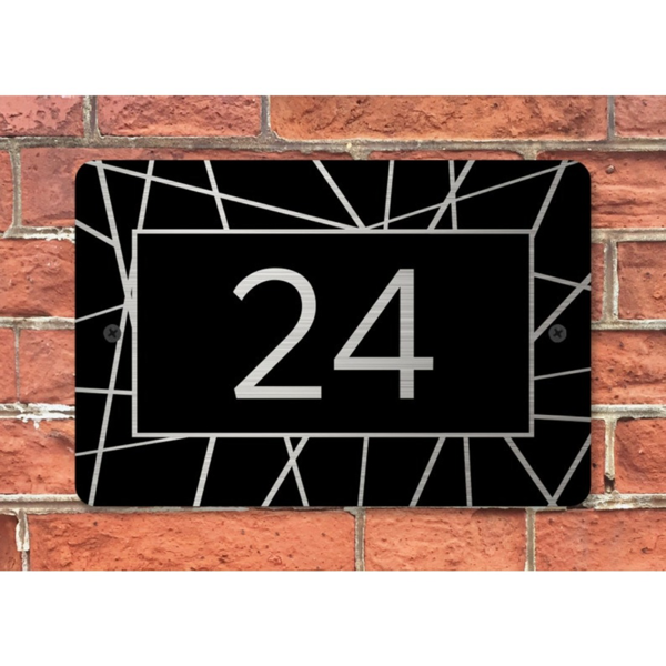 CIFbuy定制家庭地址标志金属牌 金色银色数字门牌（TikTok、temu下自提）-1