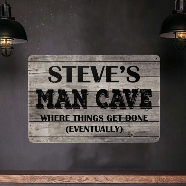 CIFbuy个性化复古墙面牌匾车库花园装饰无电力金属标识牌手工定制(TikTok、temu下自提)-7