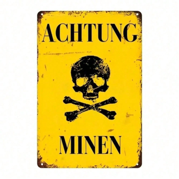 CIFbuy德国军用复古金属标志牌战场回忆军事风墙饰(TikTok、temu下自提)