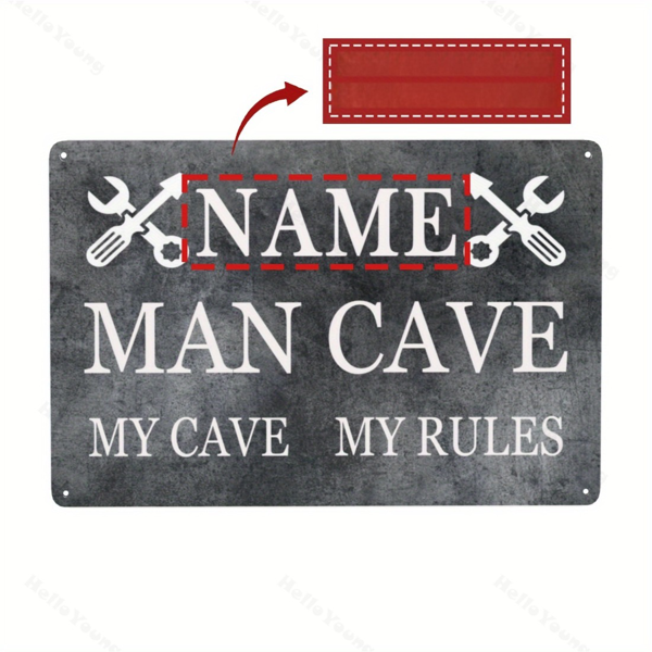 CIFbuy个性化手工雕刻金属装饰牌 车库工作室墙面牌匾礼品（TikTok、temu下自提）-2