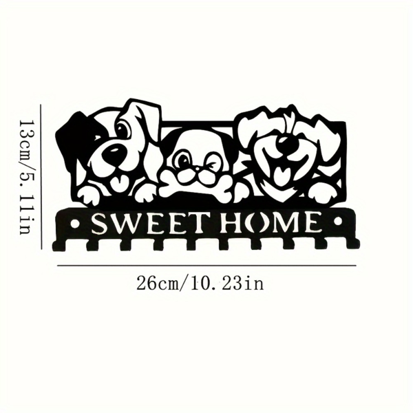 CIFbuy哥特风墙面挂钩套装 复古工业风格壁挂收纳架 厨房浴室玄关卧室多用挂衣钩(TikTok、temu下自提)-9