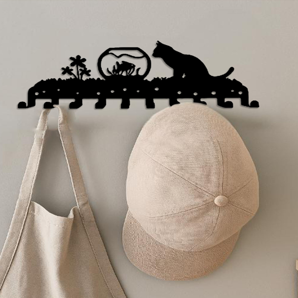 CIFbuy猫爪钥匙扣壁挂带5钩入口厨房收纳可爱装饰礼物（TikTok、temu下自提）-2