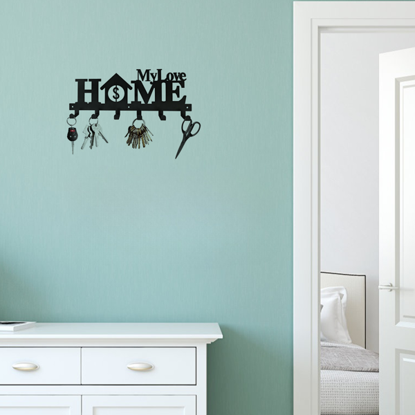 CIFbuy简约黑色墙面挂钩多用途家用收纳挂件（TikTok、temu下自提）-4