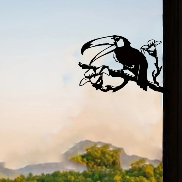 CIFbuy典雅复古蝴蝶飞鸟剪影花园桩户外庭院草坪装饰园艺礼物(TikTok、temu下自提)-5