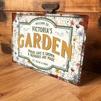 CIFbuy单件定制复古金属花园标识 个性化铭牌户外庭院门牌装饰（TikTok、temu下自提）