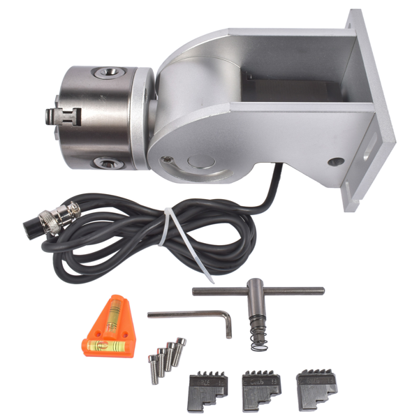 旋转轴 Lathe Rotary Chuck D80 360° Rotary Marking For Carving Engraving Marking Machine-4