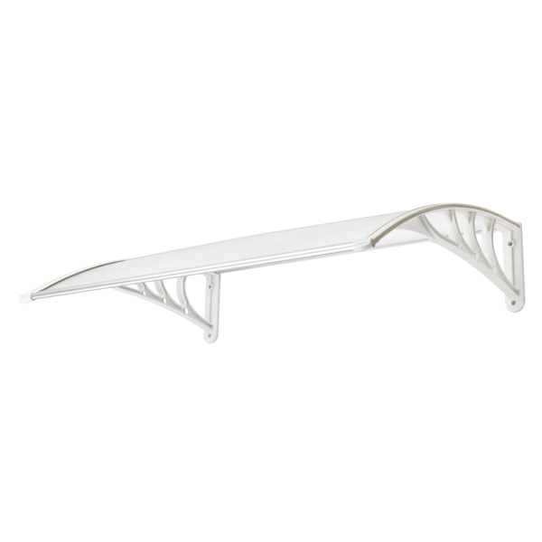 【同款编码：49094033】40*32in 透明板白色支架 雨篷 塑料支架 阳光板 前后铝条-7