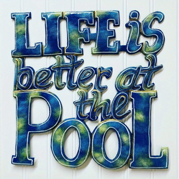 CIFbuy热带海滨夏日装饰铁制泳池壁挂艺术（TikTok、temu下自提）