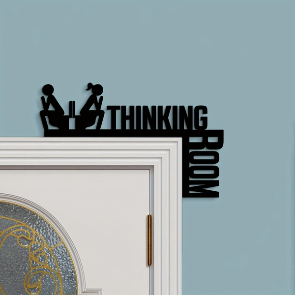 CIFbuy有趣卫生间金属门标牌创意家居办公室装饰（TikTok、temu下自提）-2