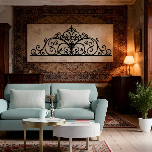 CIFbuy暗黑浪漫哥特墙面装饰复古金属花卉雕塑万圣节圣诞礼物(TikTok、temu下自提)-2