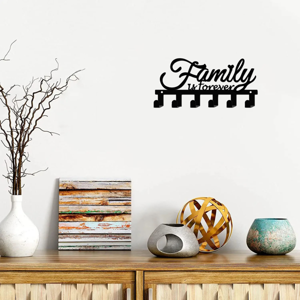 CIFbuy现代壁挂式钥匙储物架带置物板简约家居玄关收纳神器（TikTok、temu下自提）-3