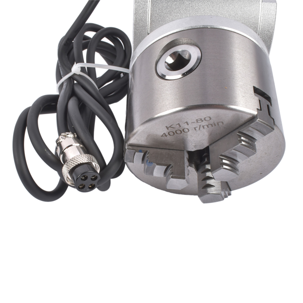 旋转轴 Lathe Rotary Chuck D80 360° Rotary Marking For Carving Engraving Marking Machine-2