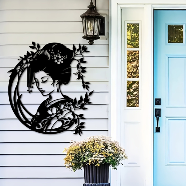 CIFbuy复古日式花园禅意金属壁饰庭院客厅卧室办公铁制装饰(TikTok、temu下自提)-6