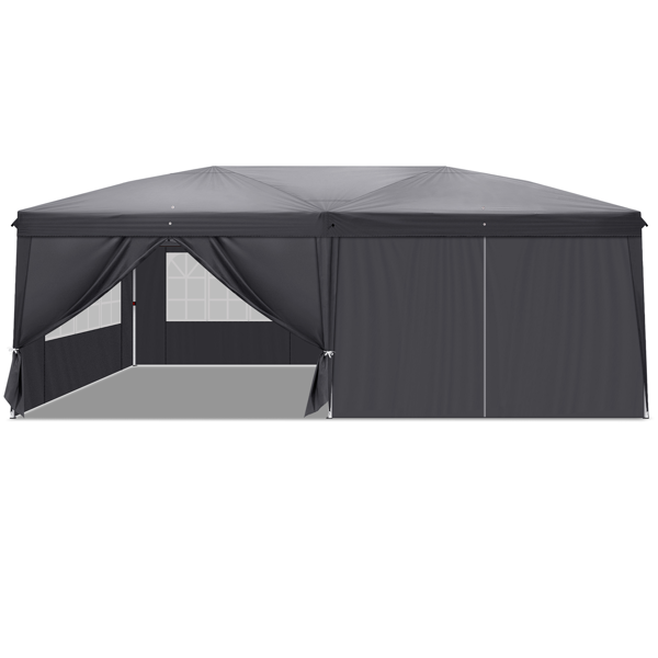 10*20ft  深灰色  6片面-4个窗  28/22MM脚管 10X20MM交叉杆  折叠棚 210D牛津布  喷塑铁管  配拎包 便携-15