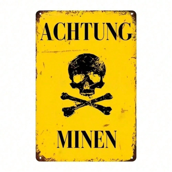 CIFbuy德国军用复古金属标志牌战场回忆军事风墙饰(TikTok、temu下自提)-6