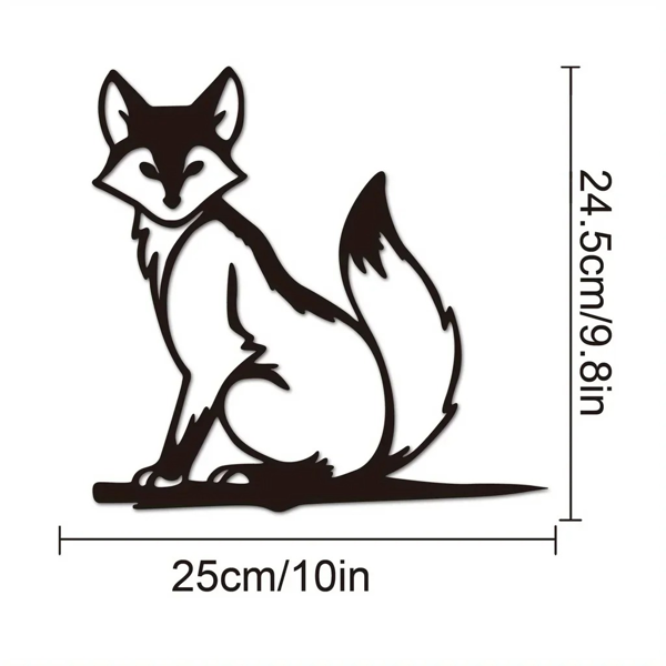 CIFbuy复古树桩墙饰 黑色铁制动物剪影艺术标牌 乡村农舍花园庭院室内外装饰（TikTok、temu下自提）-6