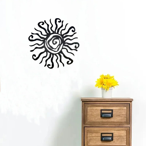 CIFbuy波西米亚风格太阳金属壁饰 手工复古花园庭院装饰雕塑（TikTok、temu下自提）-5