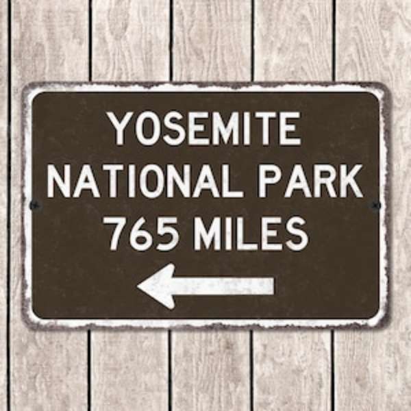 CIFbuy优胜美地国家公园定制距离标牌 个性化纪念品金属复古路牌复制品墙饰(TikTok、temu下自提)-5