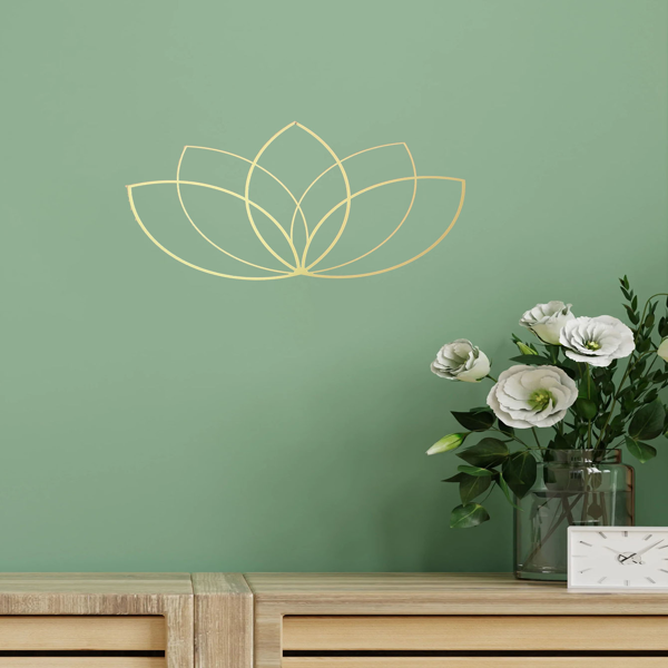 CIFbuy 禅意莲花装饰画 新中式家居墙面挂饰 节日乔迁礼物(TikTok、temu下自提)-5