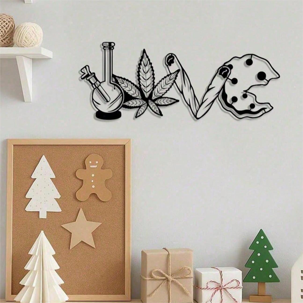 CIFbuy复古心形金属墙饰 浪漫卧室客厅装饰 圣诞情人节礼物(TikTok、temu下自提)-5