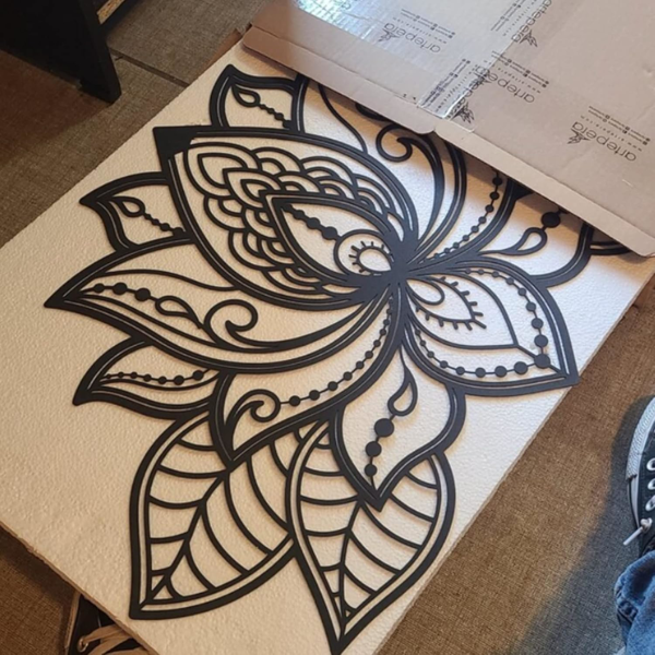 CIFbuy波西米亚黑色曼荼罗铁制墙面装饰禅意瑜伽空间挂饰 (TikTok、temu下自提)-2