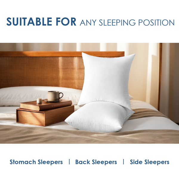 为您带来加倍的舒适。这套两只装20英寸白色抱枕内胆，蓬松度极佳，能瞬间提升沙发与床铺的温馨感。无枕套设计，鼓励创意混搭，满足季节更换或风格焕新的需求。-3