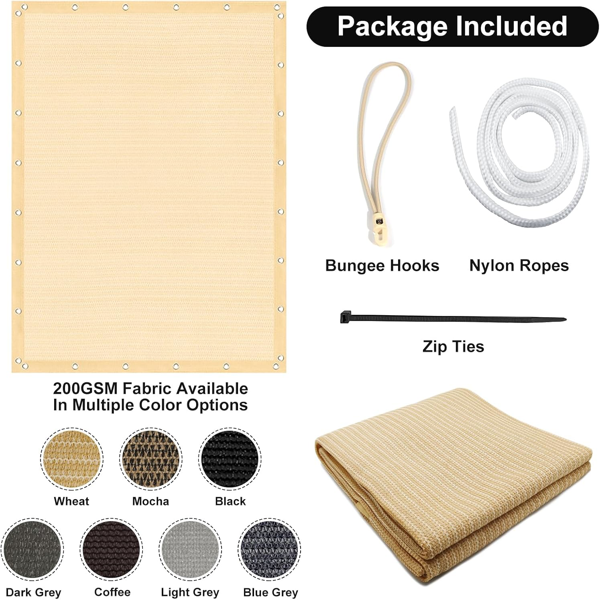 3'X6' 小麦色HDPE花园网-3