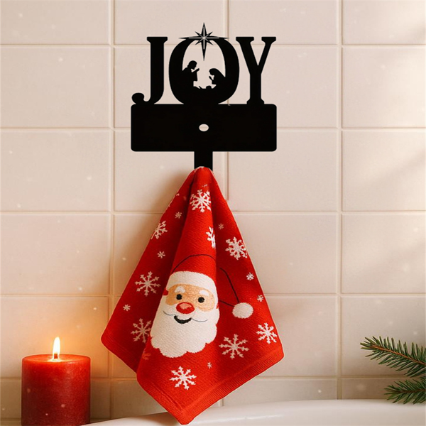 CIFbuy复古工业风带挂钩墙上置物架 乡村实木玄关收纳架 壁挂式储物衣帽架(TikTok、temu下自提)-6