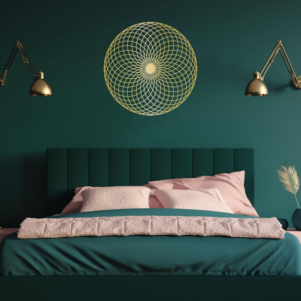 CIFbuy圆形螺旋几何墙饰 奢华现代3D墙面装饰 客厅简约艺术点缀（TikTok、temu下自提）-7