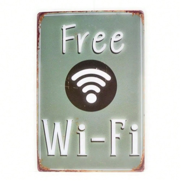 CIFbuy免费WiFi金属标牌 商业及户外装饰 酒店街道路标（TikTok、temu下自提）-7