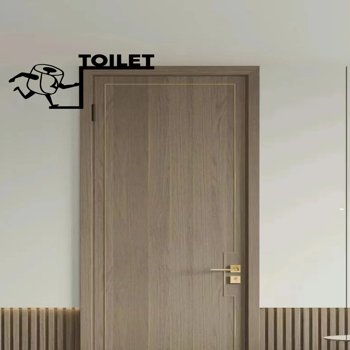 CIFbuy复古金属浴室装饰艺术墙贴 趣味标语家居装饰礼物(TikTok、temu下自提)