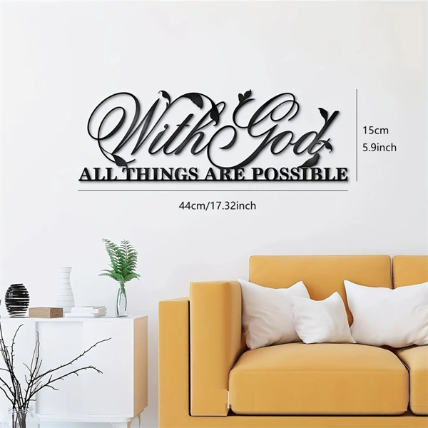 CIFbuy复古仿旧铁制墙面装饰牌励志经文居家客厅卧室办公室入口装饰(TikTok、temu下自提)-4