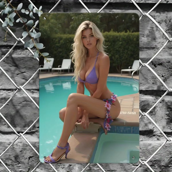 CIFbuy复古防水铝制壁挂海报 客厅泳池装饰艺术画（TikTok、temu下自提）-1