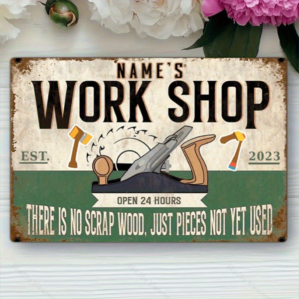 CIFbuy订制雕刻金属牌木工机械复古墙饰标牌车库车间礼物(TikTok、temu下自提)-2
