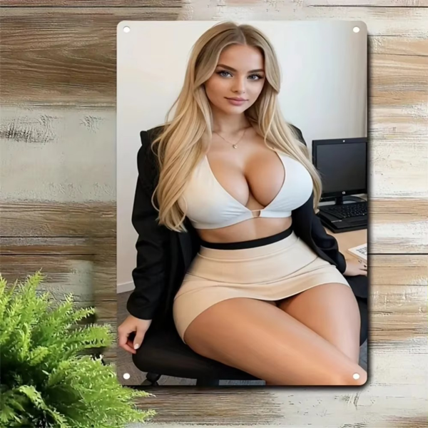 CIFbuy女性面部金属艺术墙饰 免螺丝安装家居酒吧咖啡厅办公室装饰(TikTok、temu下自提)-4