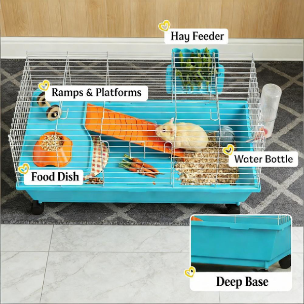 小动物笼、滚兔笼、带食物盘的豚鼠笼-4