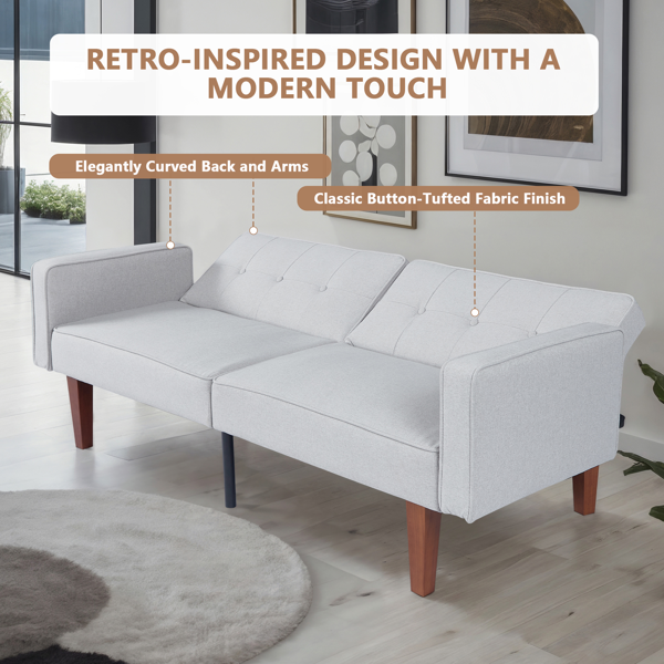 现代棉型织物沙发｜簇绒可调节靠背休闲沙发｜木脚+金属支撑脚客厅沙发-11