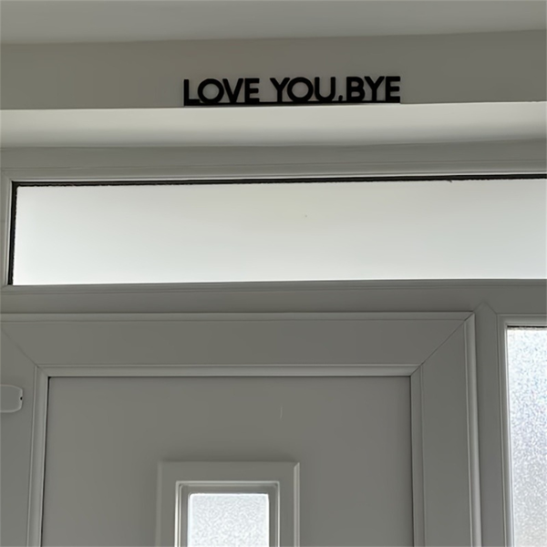 CIFbuy经典“LOVE YOU BYE”金属标识图案墙面装饰品，营造节日氛围的装饰品，适用于情人节、复活节、感恩节的室内装饰，适用于客厅、卧室的墙面装饰，是精美的家居装饰艺术品或墙面雕塑。(TikTok、temu下自提)-2