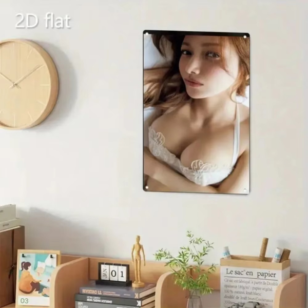 CIFbuy优雅女士肖像蕾丝铝制装饰画居家咖啡厅办公室装饰（TikTok、temu下自提）-5