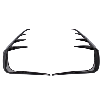 保险杠风口装饰 2Pcs Real Carbon Rear Bumper Splitter Fin Fits for INFINITI Q60 Coupe 2016-2020