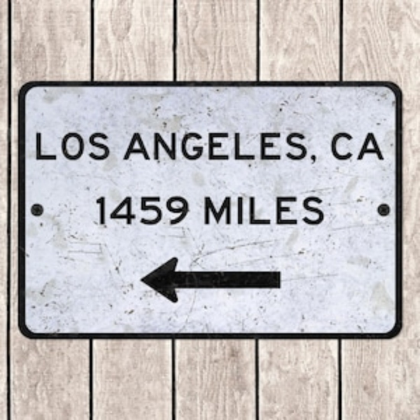 CIFbuy洛杉矶定制城市距离标识牌 个性化纪念品旅游礼品金属复古牌(TikTok、temu下自提)-6