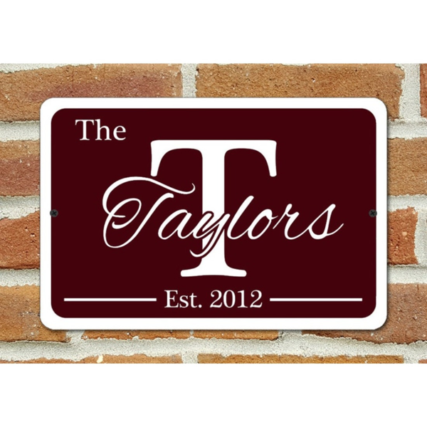 CIFbuy家庭个性化金属姓名标牌定制室内室外多色可选(TikTok、temu下自提)-4