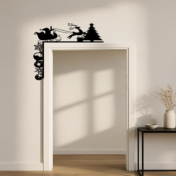 CIFbuy可移除圣诞雪橇墙贴节日家居装饰贴纸(TikTok、temu下自提)